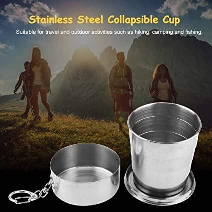 Stainless Steel Portable Travel Folding Mug, 75Ml