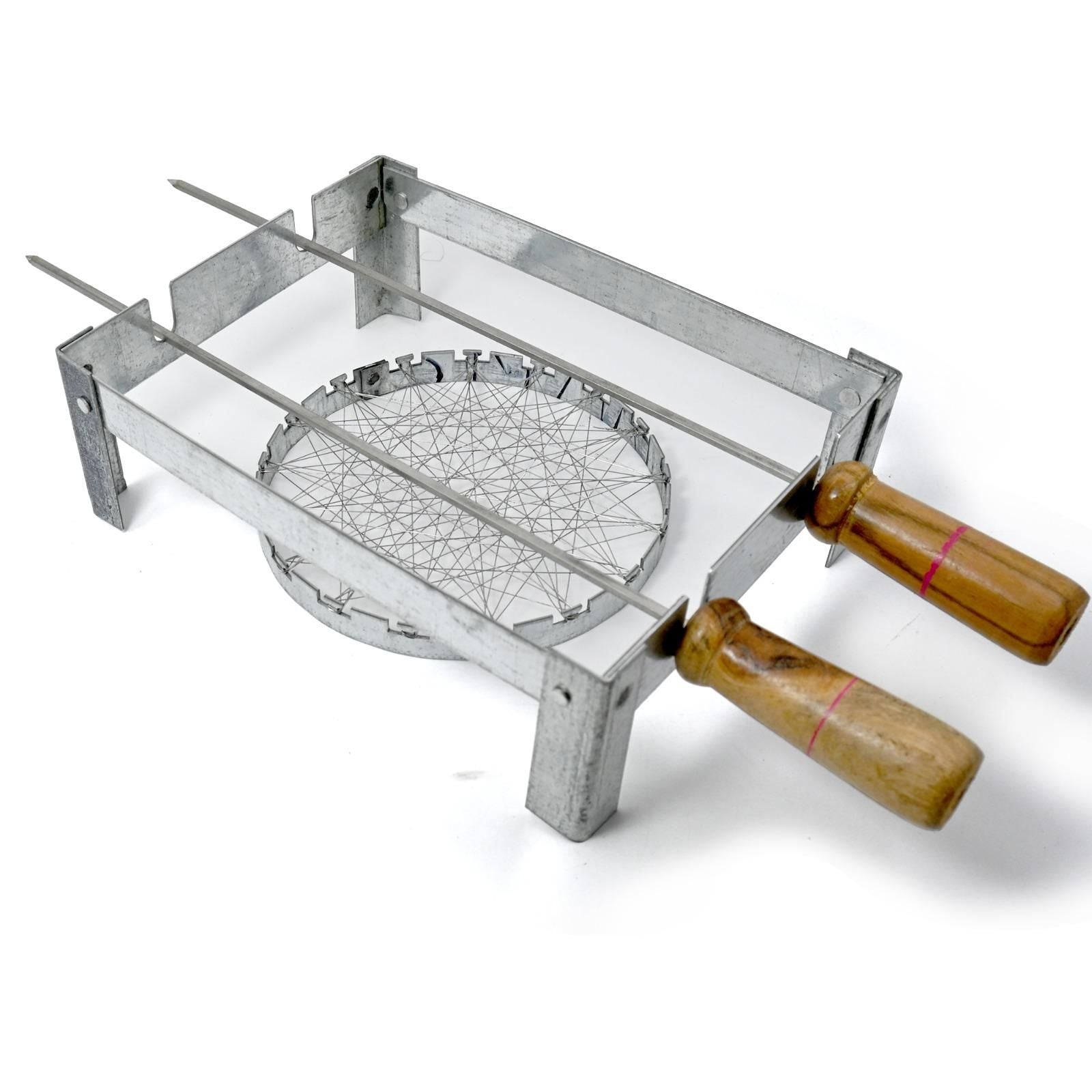 Barbeque Grill Stand with 2 Skewers And  1 Grate