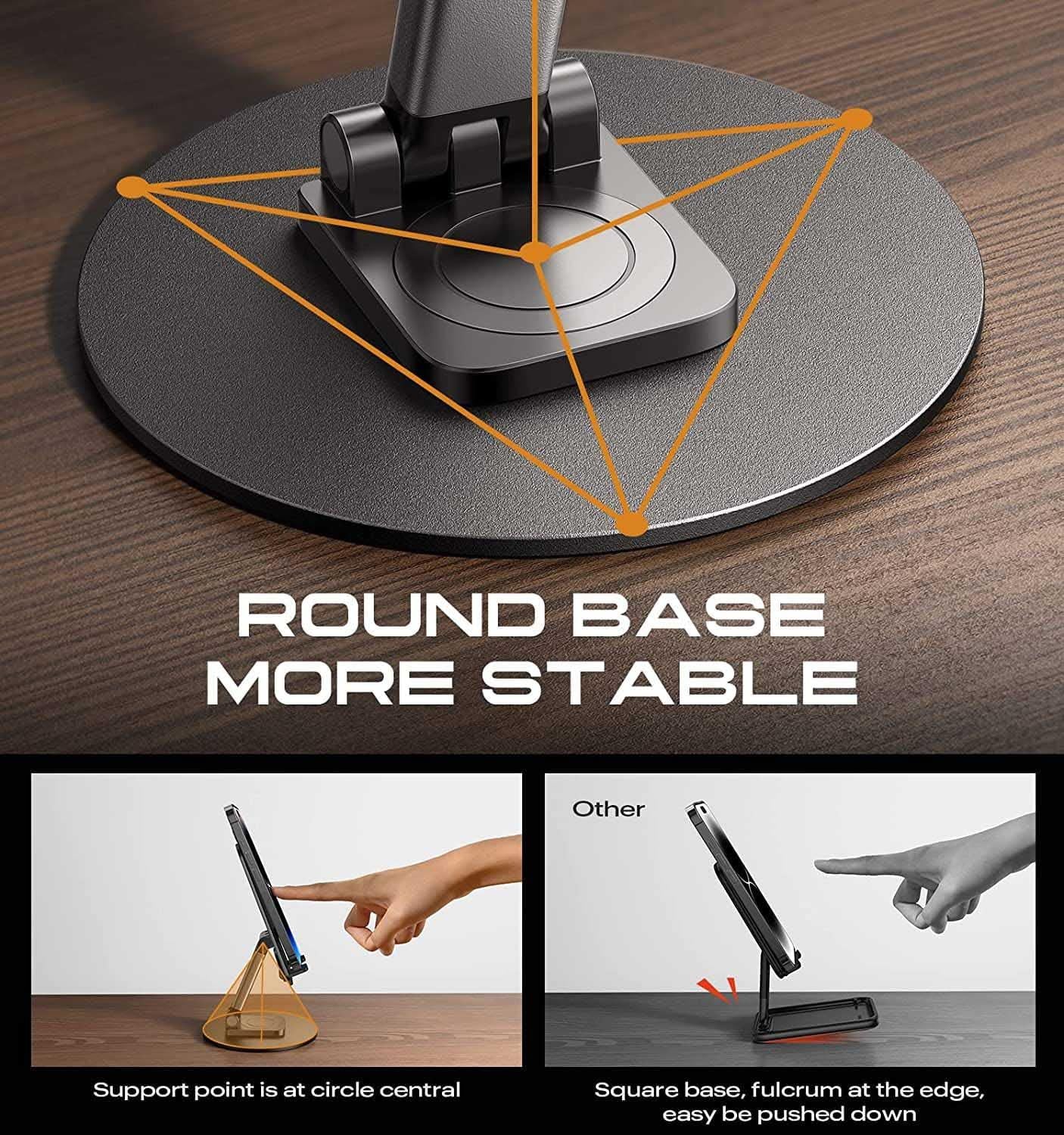 Mobile Phone Stand 360 Rotation Height and Angle