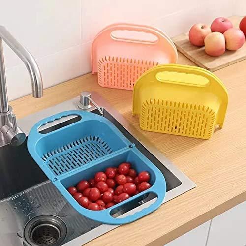 Drain Basket Eco-friendly Easy to Hang Plastic Fruit Strainer Basket for Kitchen