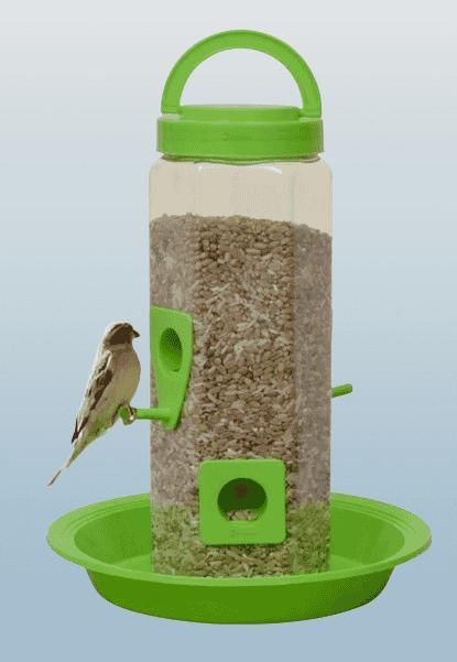 Hanging Bird Food and Water Feeder for Balcony