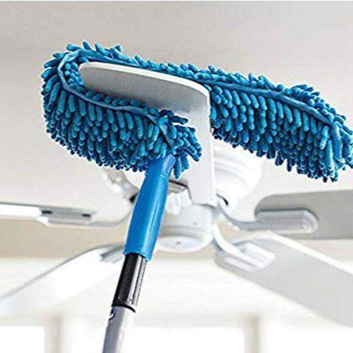 Fan Cleaner Brush with Long Rod Flexible Fan Cleaning Mop Microfiber Dust Cleaner Foldable Duster for Home Cleaning Microfiber Duster for Cleaning of Home, Kitchen, Car, Ceiling