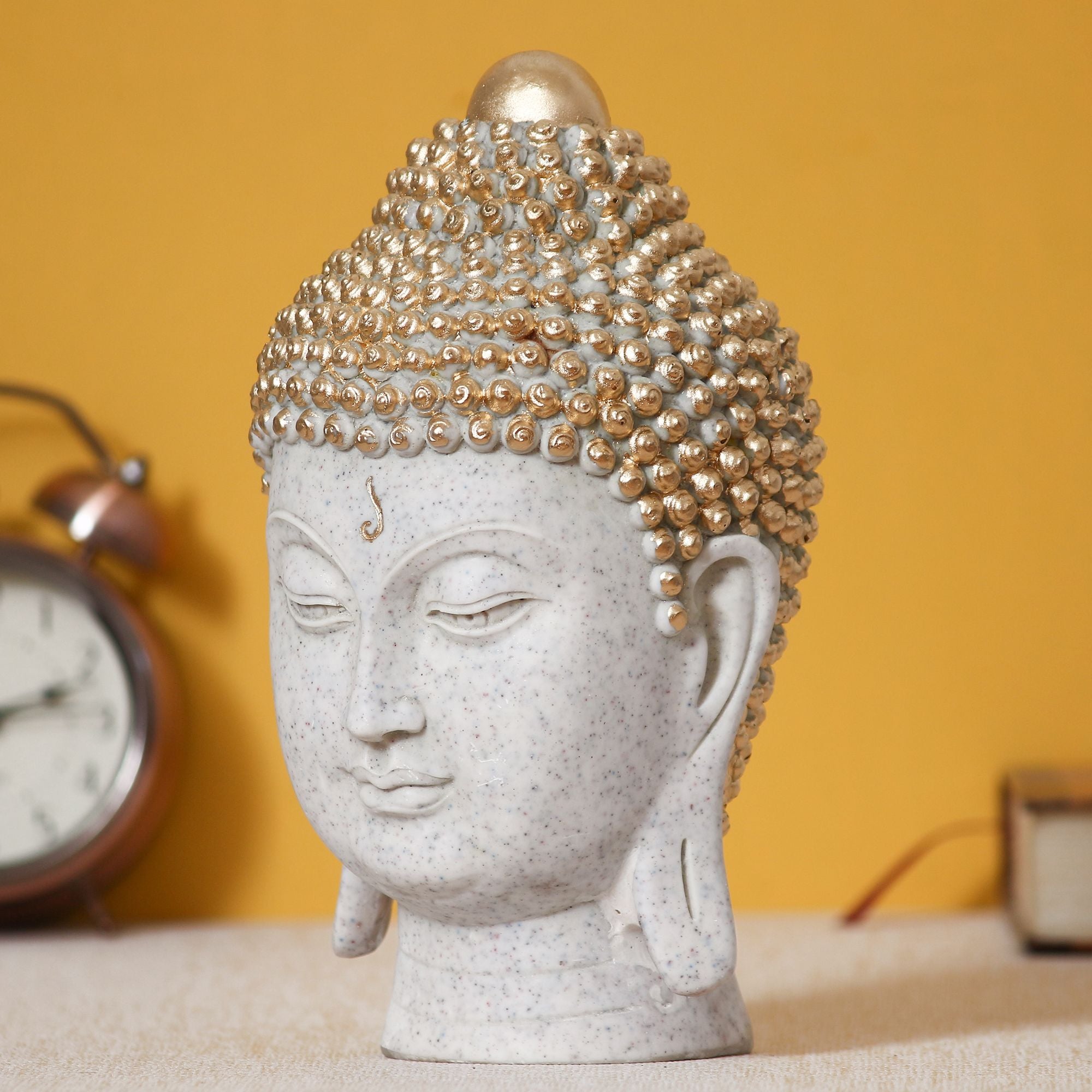 Decorative Buddha Head Polyresin Showpiece