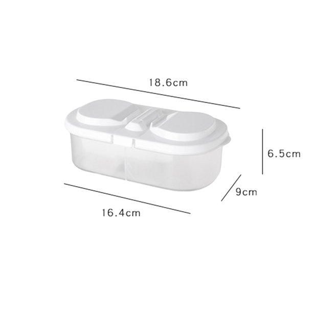 Storage Container- Transparent Double Compartment Storage Container(Pack of 1)